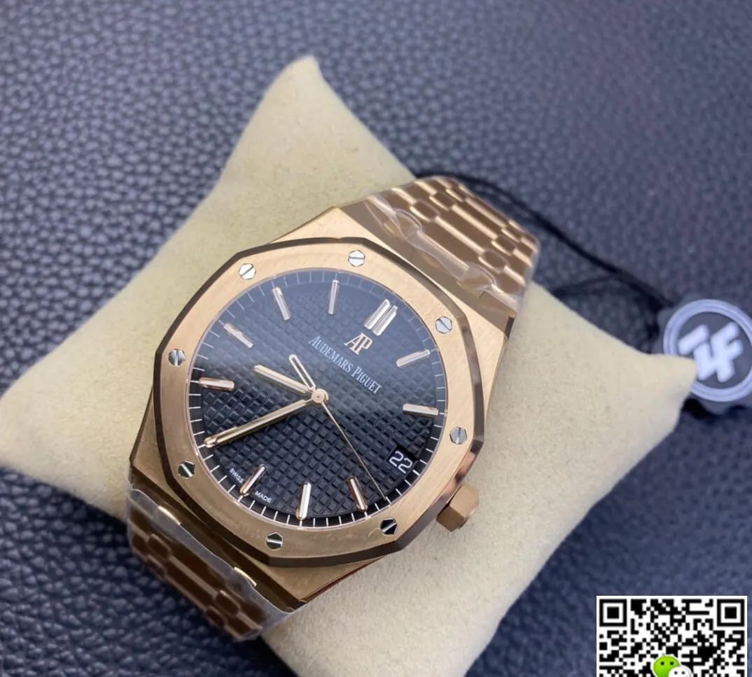 Audemars Piguet Royal Oak 15500OR.OO.1220OR.01 ZF Factory 1:1 Best Edition Replica Watch Gold Strap